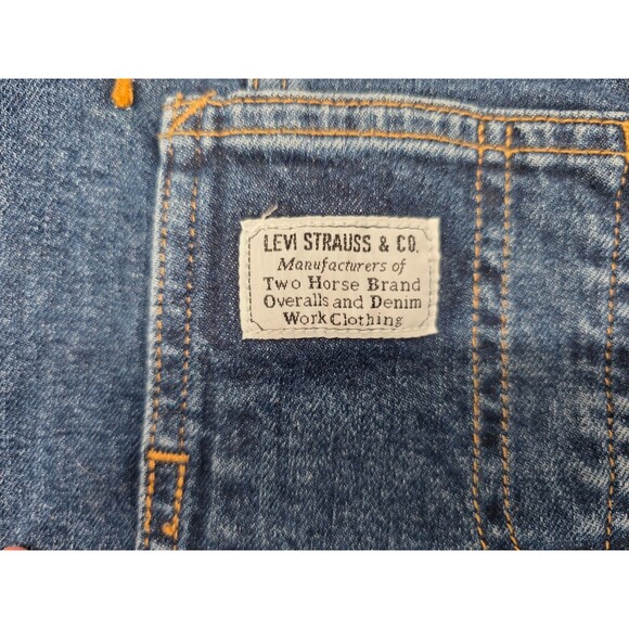 Levis Bib Overalls Vintage Style Womens 2-Horse Brand Denim Blue Jean Farmcore - Picture 14 of 16